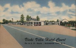 Vicki Villa Hotel Court Elizabeth City, NC Postcard Postcard Postcard