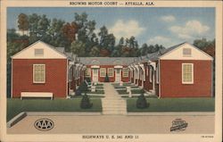 Brown's Motor Court Attalla, AL Postcard Postcard Postcard