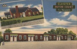 Cloister Motor Court Postcard