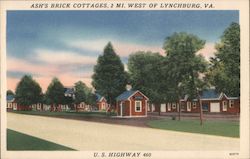 Ash's Brick Cottages Postcard