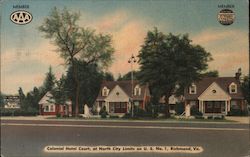 Colonial Hotel Court Postcard