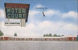 Waynesboro Motor Court Postcard
