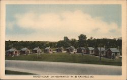 Manley Court - On Highways 37-44 -86 Postcard