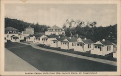 Acadian Camps, Hulls Cove, Mt Desert Island Postcard