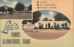 Lee's Cabins Clarendon, TX Postcard Postcard Postcard