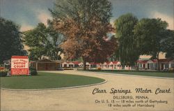 Clear Springs Motor Court Dillsburg, PA Postcard Postcard Postcard