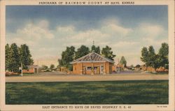 Panorama of Rainbow Court Postcard