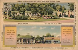 Lane's Tourist Court and Dining Room Postcard