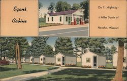 Egan's Cabins Neosho, MO Postcard Postcard Postcard