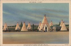 Wigwam Camp Horse Cave, KY Postcard Postcard Postcard