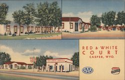 Red and White Court Postcard