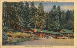 Fred's Place along the American River, Highway US 50 Kyburz, CA Postcard Postcard Postcard