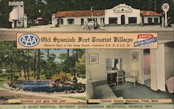 Old Spanish Fort Tourist Village Mobile, AL Postcard Postcard Postcard