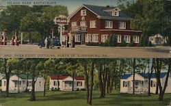 Island Park Restaurant and Over-Night Cottages Postcard
