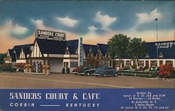 Sander's Court & Cafe Corbin, KY Postcard Postcard Postcard