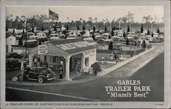 Gables Trailer Park Miami, FL Postcard Postcard Postcard