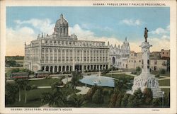 Zayas Park, President's House Havana, Cuba Postcard Postcard Postcard