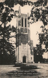 Beaumont Memorial Tower - Michigan State College East Lansing, MI Postcard Postcard Postcard