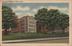 City Hospital, Akron, Ohio Postcard