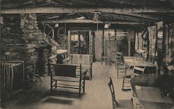 Writing Room, Long Trail Lodge, Sherburne Pass, Elevation 2180 Feet Postcard