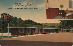 El Rose Motel Postcard