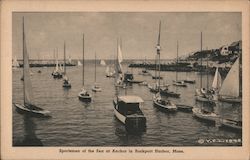 Sportsmen of the Sea at Anchor Rockport, MA Postcard Postcard Postcard