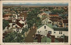 Orange Street From South Tower Nantucket, MA Postcard Postcard Postcard