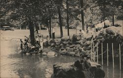 Fishing in Kissena Park Postcard