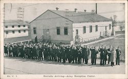 Recruits Arriving, Army Reception Center Postcard