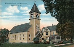 Catholic Church and Parsonage Postcard
