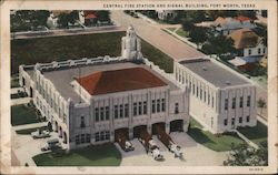 Central Fire Station and Signal Building Postcard