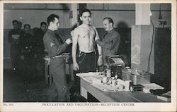 Inoculation and Vaccination - Reception Center Postcard