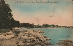 Looking Toward Montowese House Beach, Indian Neck Postcard