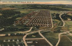 General Aerial View, Camp Wheeler Macon, GA Postcard Postcard Postcard