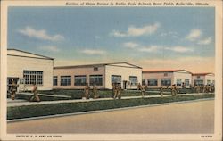 Section of Class Rooms in Radio Code School, Scott Field Postcard