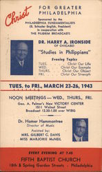 Christ for Greater Philadelphia Postcard