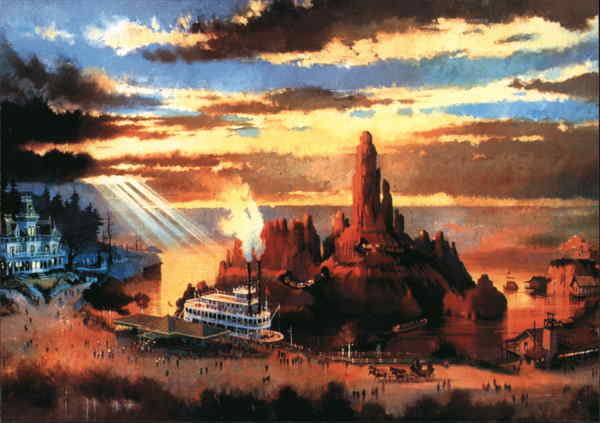 Euro Disney Frontierland Biig Thunder Mountain Paris France