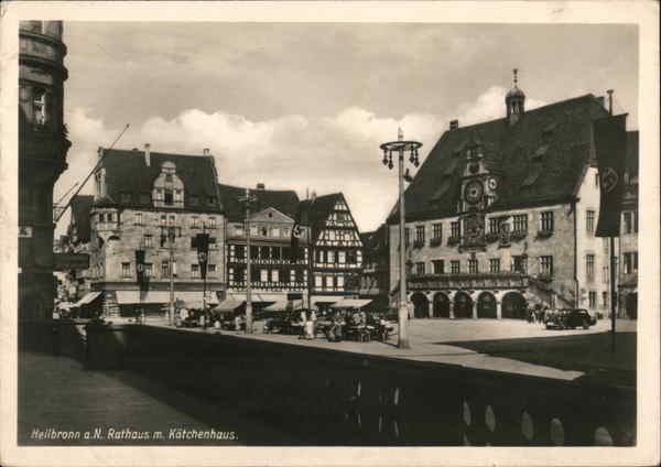 Nazi-Era Heilbronn - Town square with kätchenhaus Germany