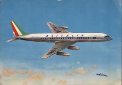 Alitalia - Douglas DC-8 Postcard