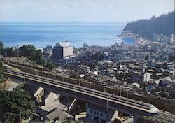 World Fastest "Bullet" Train on the New Tohkaido Line Atami City, Japan Postcard Postcard Postcard
