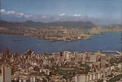 Hong Kong and Kowloon from the peak Postcard