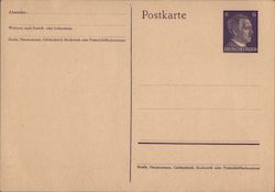 German Postcard Blank Germany Nazi Germany Postcard Postcard Postcard