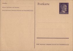 German Postcard Blank Postcard