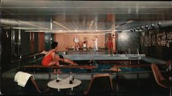 SS Shalom "Solomon's Pool", indoor swimming pool Postcard