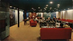 The "Peace Pipe" Smoking Room and Library On Board the S.S. Shalom Postcard