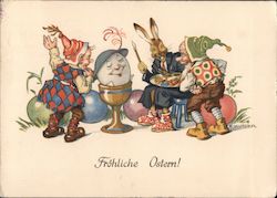 Fröhliche Ostern Austrian Fantasy Easter Postcard