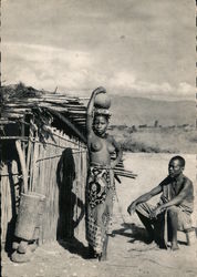 Le Congo d'aujourd' hui Ethnic Nude Postcard