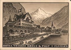 Lüelen , Hotel Weisses Kreuz & Post Postcard