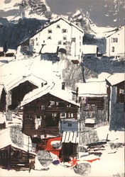 Swissair Switzerland - Grisons Postcard
