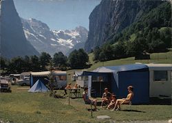 Camping Jungfrau Lauterbrunnen Switzerland Postcard Postcard Postcard